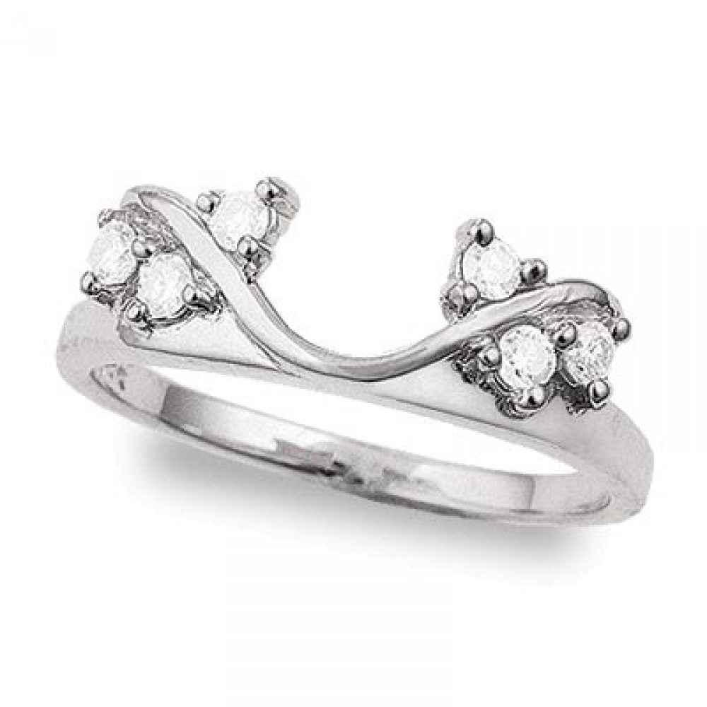 1/5 ct. tw. Round 6-Diamond Wedding Ring Enhancer in 14K White Gold