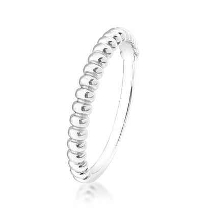 Perfect Match Stackable Fashion Ring in 10K White Gold front view