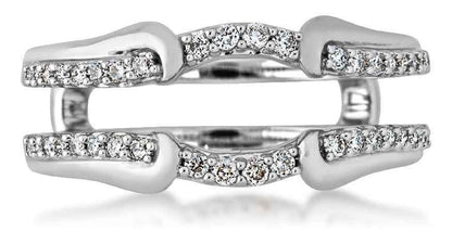 1/4 ct. tw. Diamond Wedding Ring Enhancer in 14K White Gold front view
