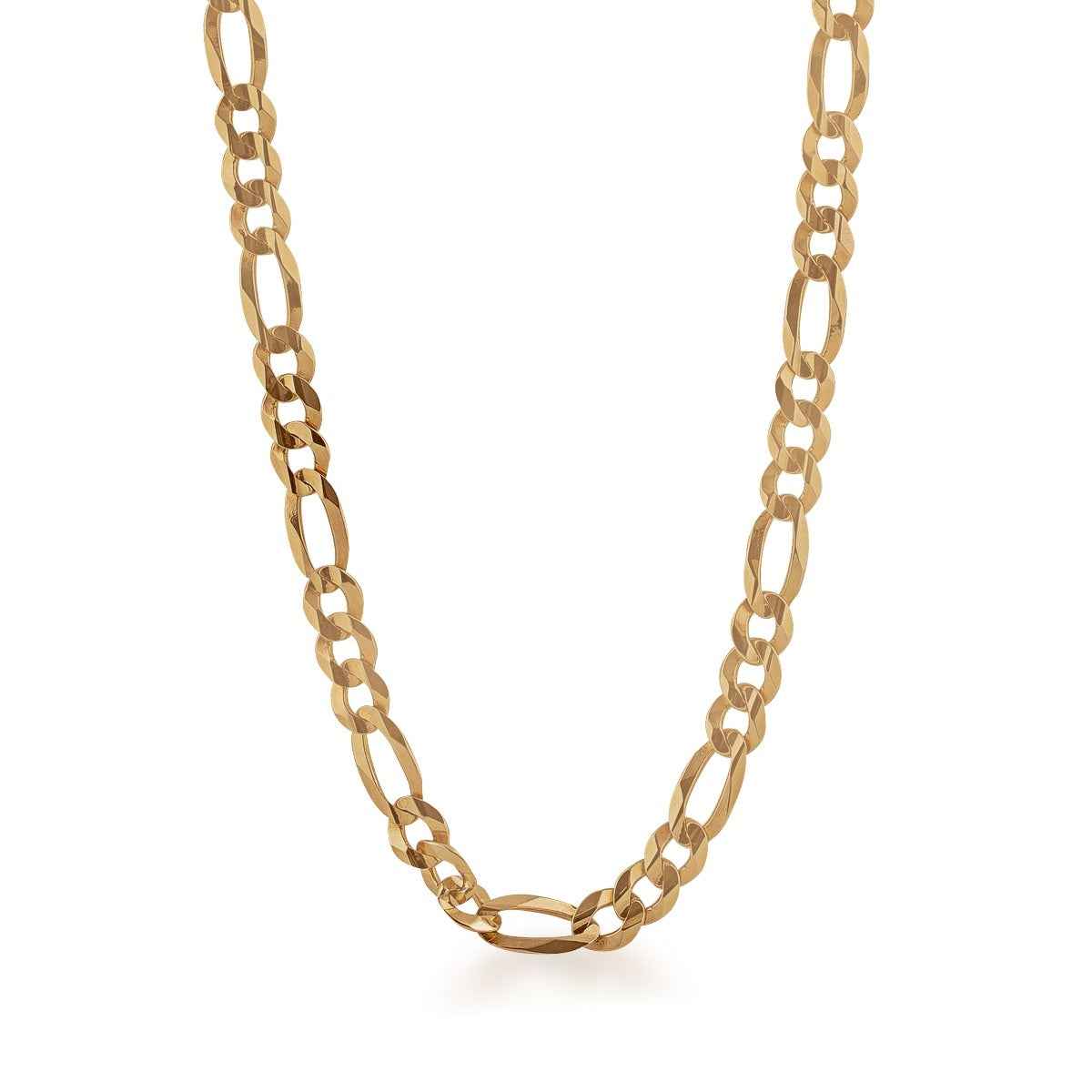 5.85mm 24-inch Solid Figaro Chain Necklace in 10K Yellow Gold