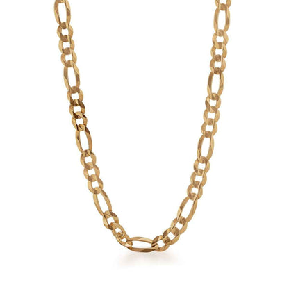 5.85mm 24-inch Solid Figaro Chain Necklace in 10K Yellow Gold