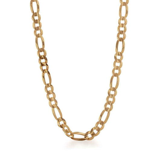 5.85mm 24-inch Solid Figaro Chain Necklace in 10K Yellow Gold