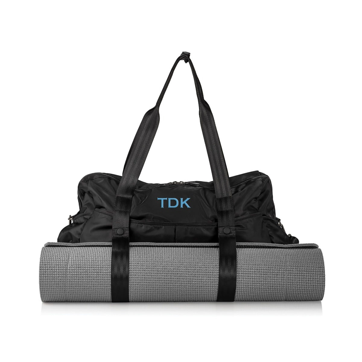 Personalized Embroidered Nylon Sports Duffel front view