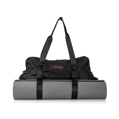 Personalized Embroidered Nylon Sports Duffel front view (2)