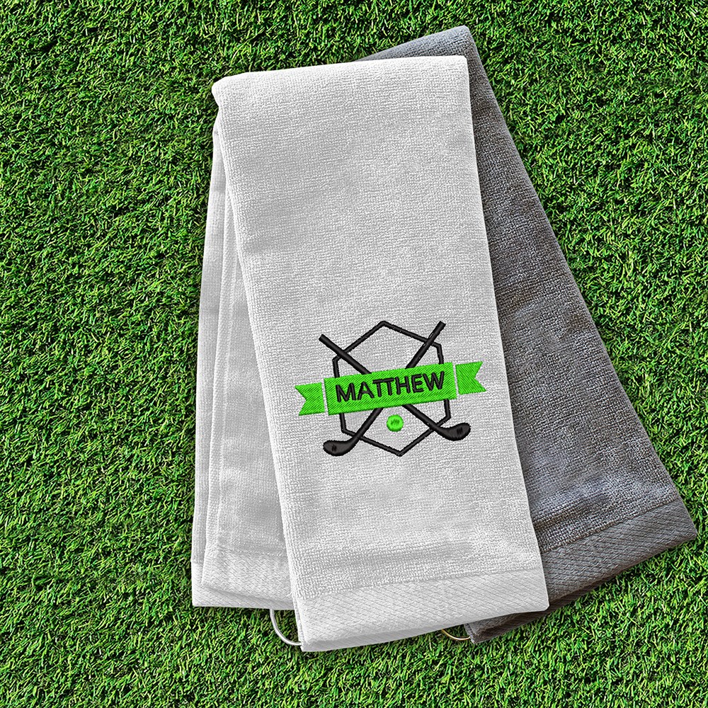 Personalized Embroidered Golf Towel