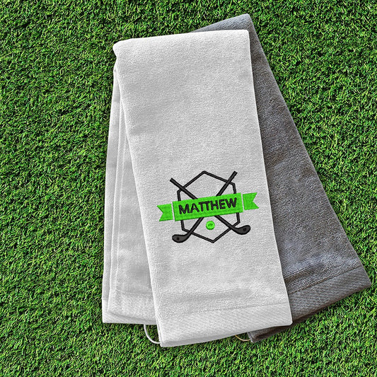 Personalized Embroidered Golf Towel
