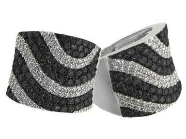 9/10 ct. tw. Black and White Diamond Ring in 18K White Gold