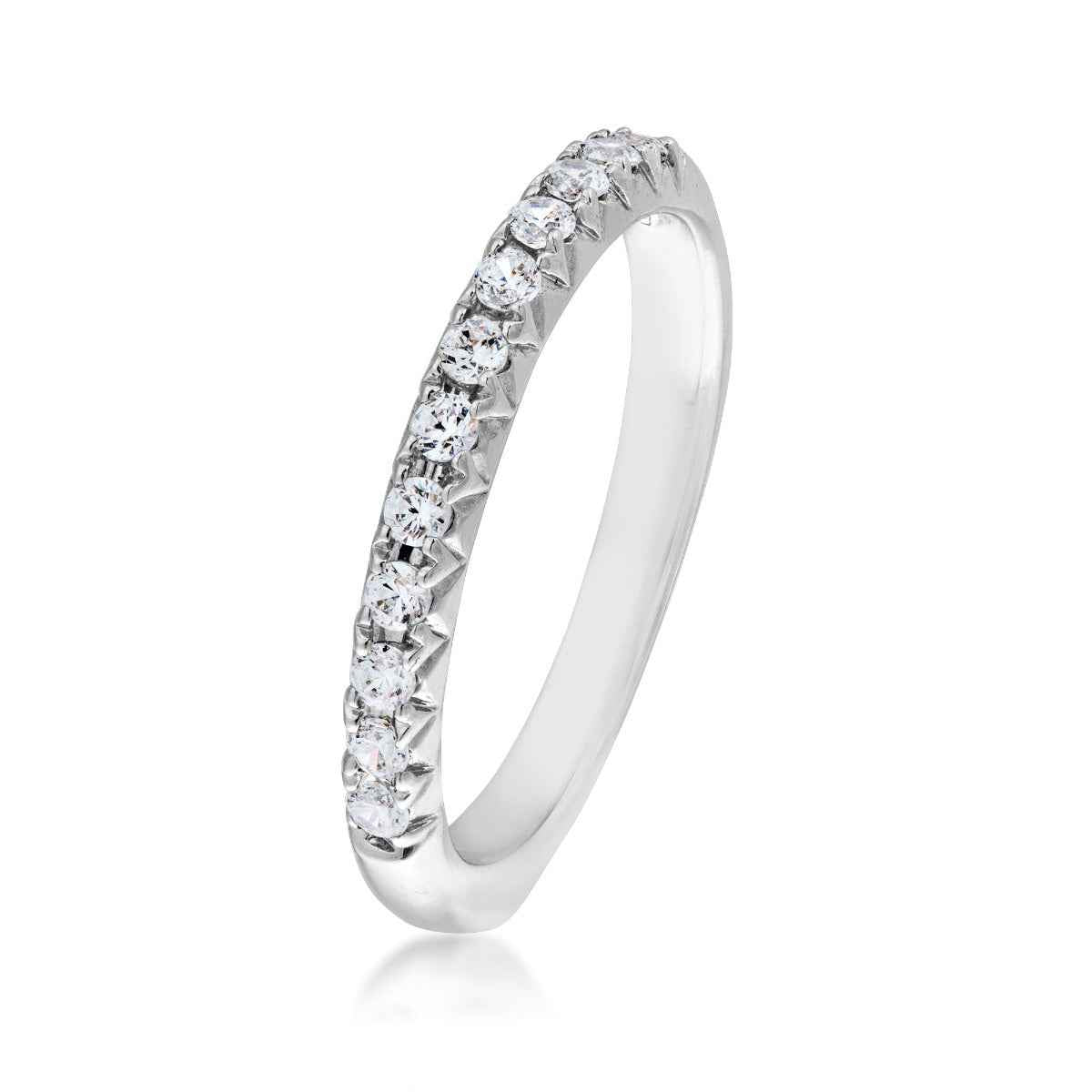 Valina 1/4 ct. tw. Round Diamond Wedding Band in 14K White Gold front view