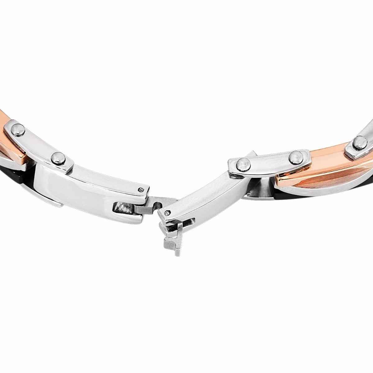 Men's Stainless Steel Bracelet - K7241+BKCE front view