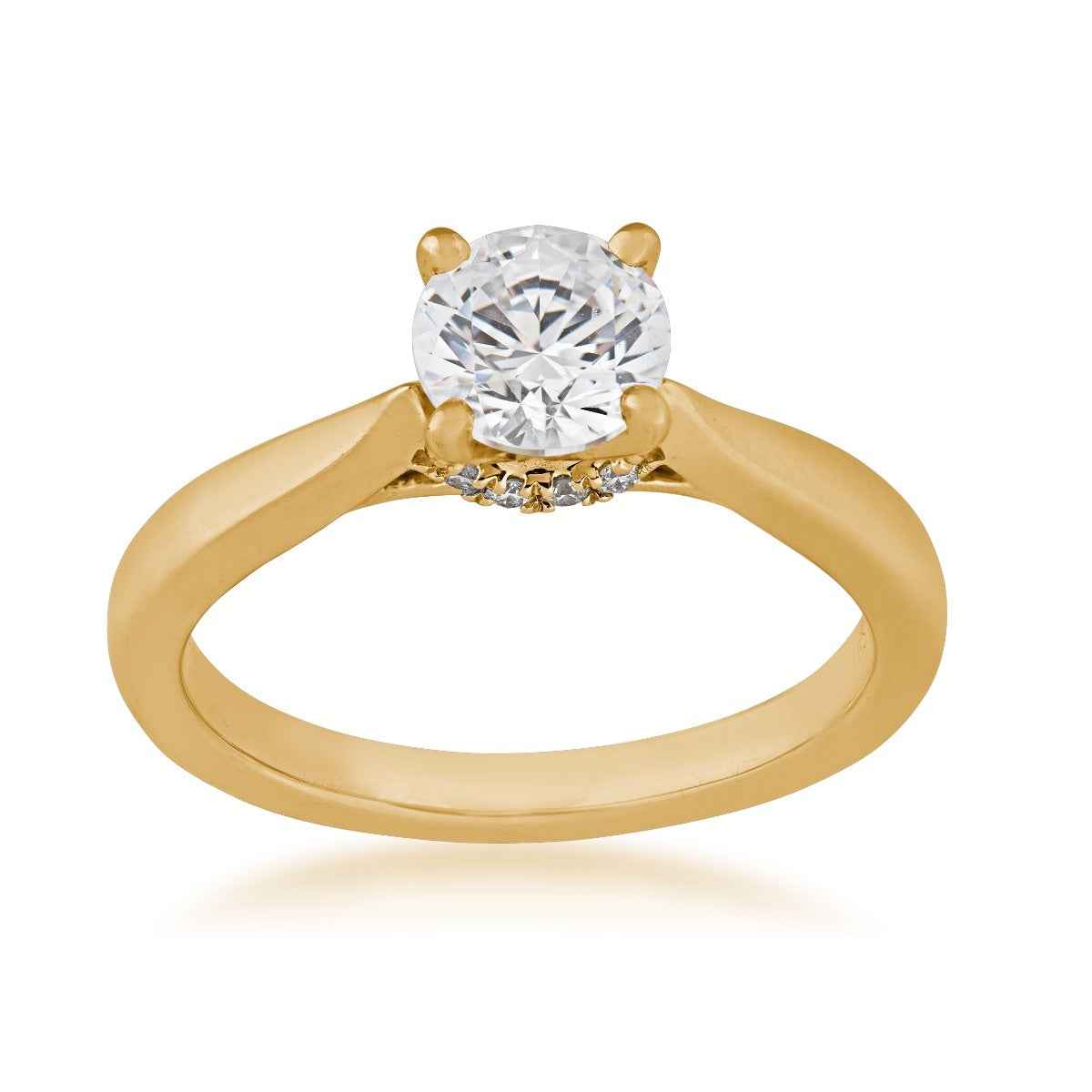 Designed With Love .05 ct. tw. Diamond Semi-Mount Engagement Ring in 14K Yellow Gold