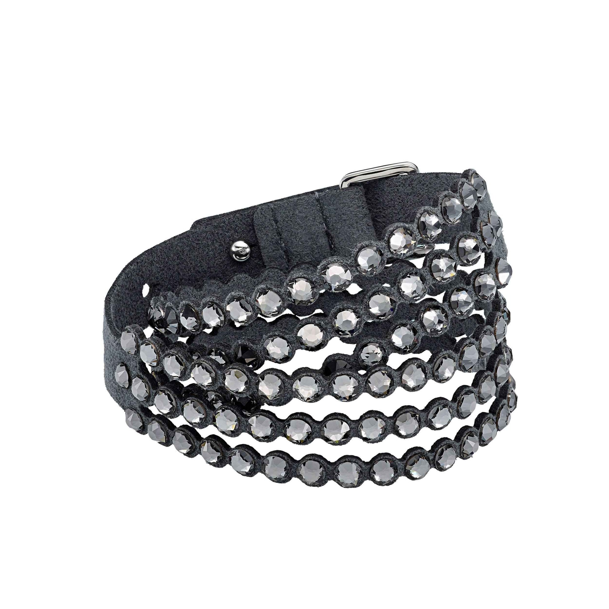 Swarovski Power Collection Slake Bracelet in Dark Grey Crystal