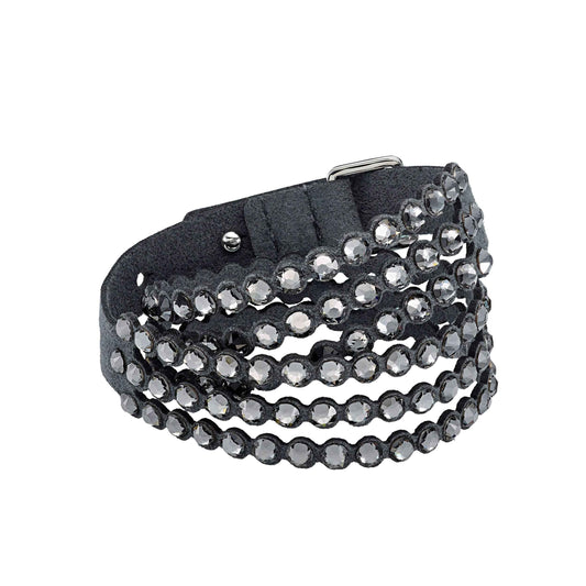 Swarovski Power Collection Slake Bracelet in Dark Grey Crystal