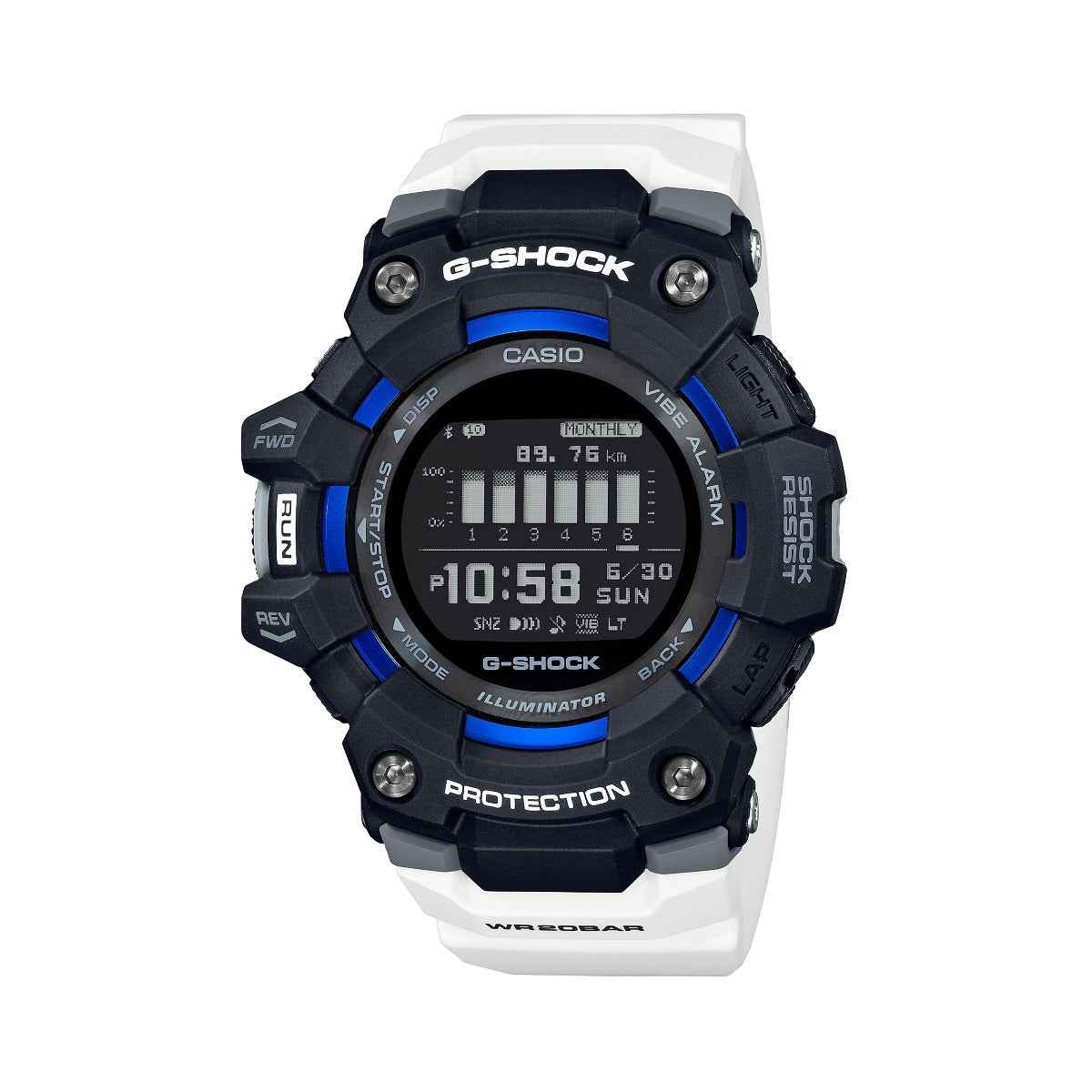 G-Shock Men's Power Trainer White and Black Watch