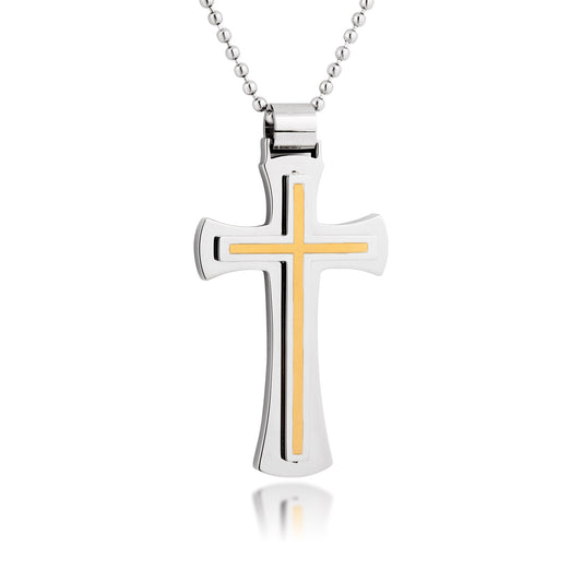 Men's Stainless Steel Cross Pendant