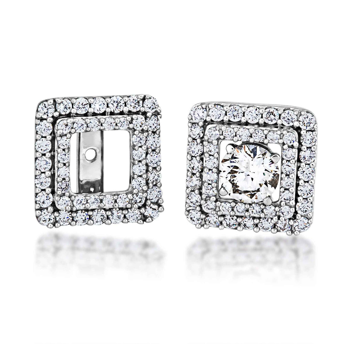 Diamond Earring Jackets in 14 Kt. White Gold (2)
