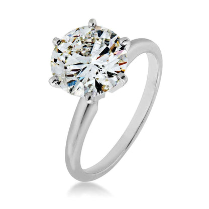 2 ct. tw. A Quality Round Brilliant Diamond Solitaire Engagement Ring in 14K White Gold front view