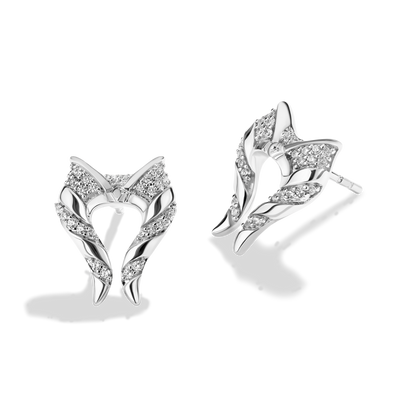 Star Wars Ahsoka Tano 1/5 ct. tw. Diamond Earrings in Sterling Silver front view