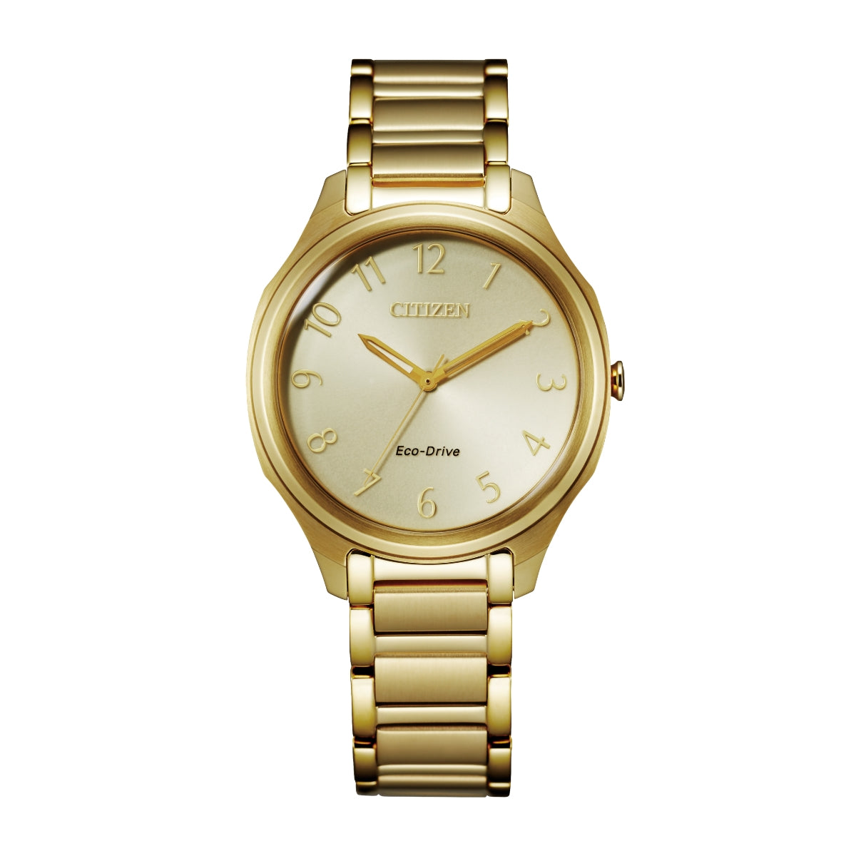 Citizen Ladies' Drive Gold-Tone Stainless Steel Watch with Champagne Dial