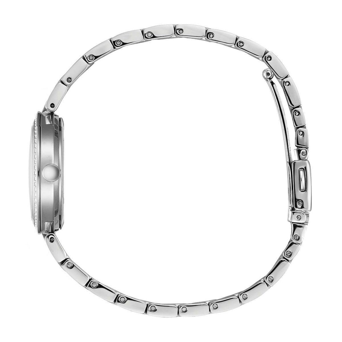 Citizen Ladies' Silhouette Crystal Stainless Steel Watch with Mother of Pearl Dial front view