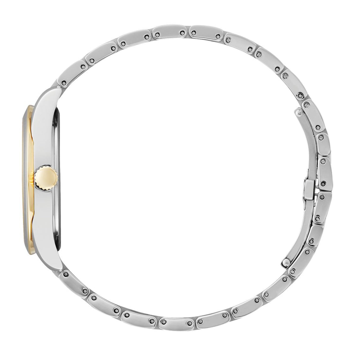 Citizen Ladies' Arezzo Two-Tone Stainless Steel Watch with Mother of Pearl Dial front view