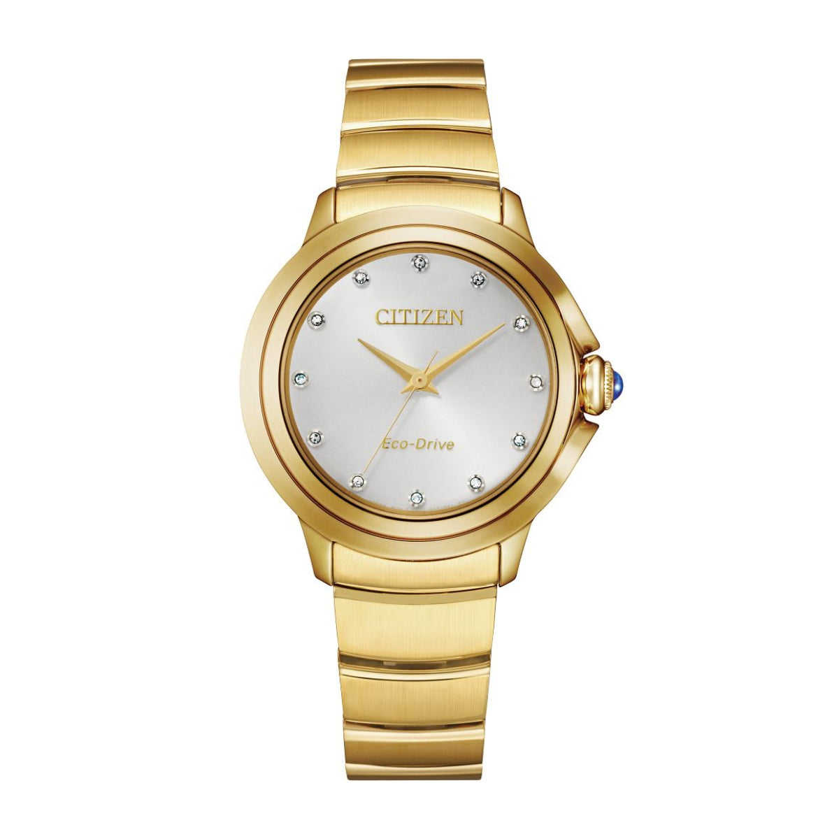 Citizen Ladies' Ceci Gold-Tone Stainless Steel Watch with Silver Dial