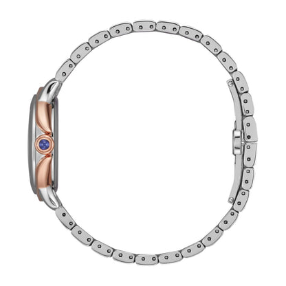 Citizen Ladies' Ceci Two-Tone White & Pink Stainless Steel Watch with Silver Dial front view
