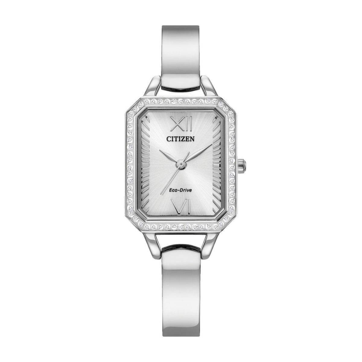 Citizen Ladies' Silhouette Crystal Stainless Steel Watch with Silver Dial