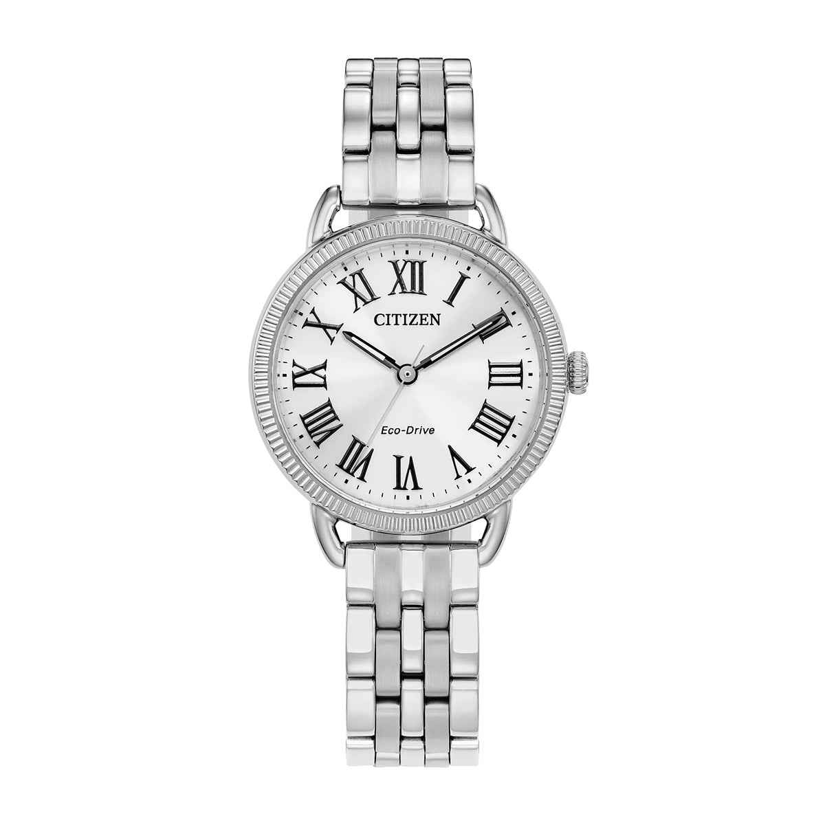 Citizen Ladies' Classic Coin Edge Eco-Drive Stainless Steel Watch with Silver Dial