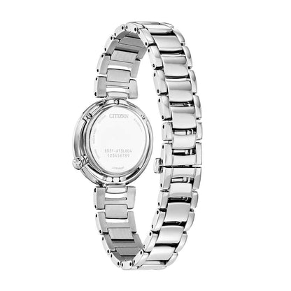 Citizen Ladies' L Arcly Eco-Drive Stainless Steel Watch with Blue Dial front view