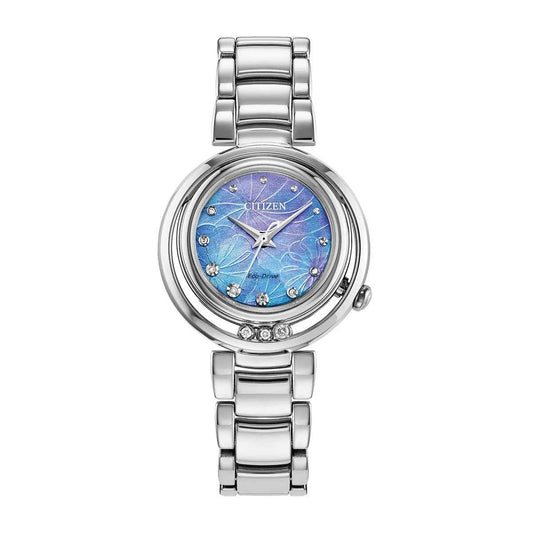 Citizen Ladies' L Arcly Eco-Drive Stainless Steel Watch with Blue Dial