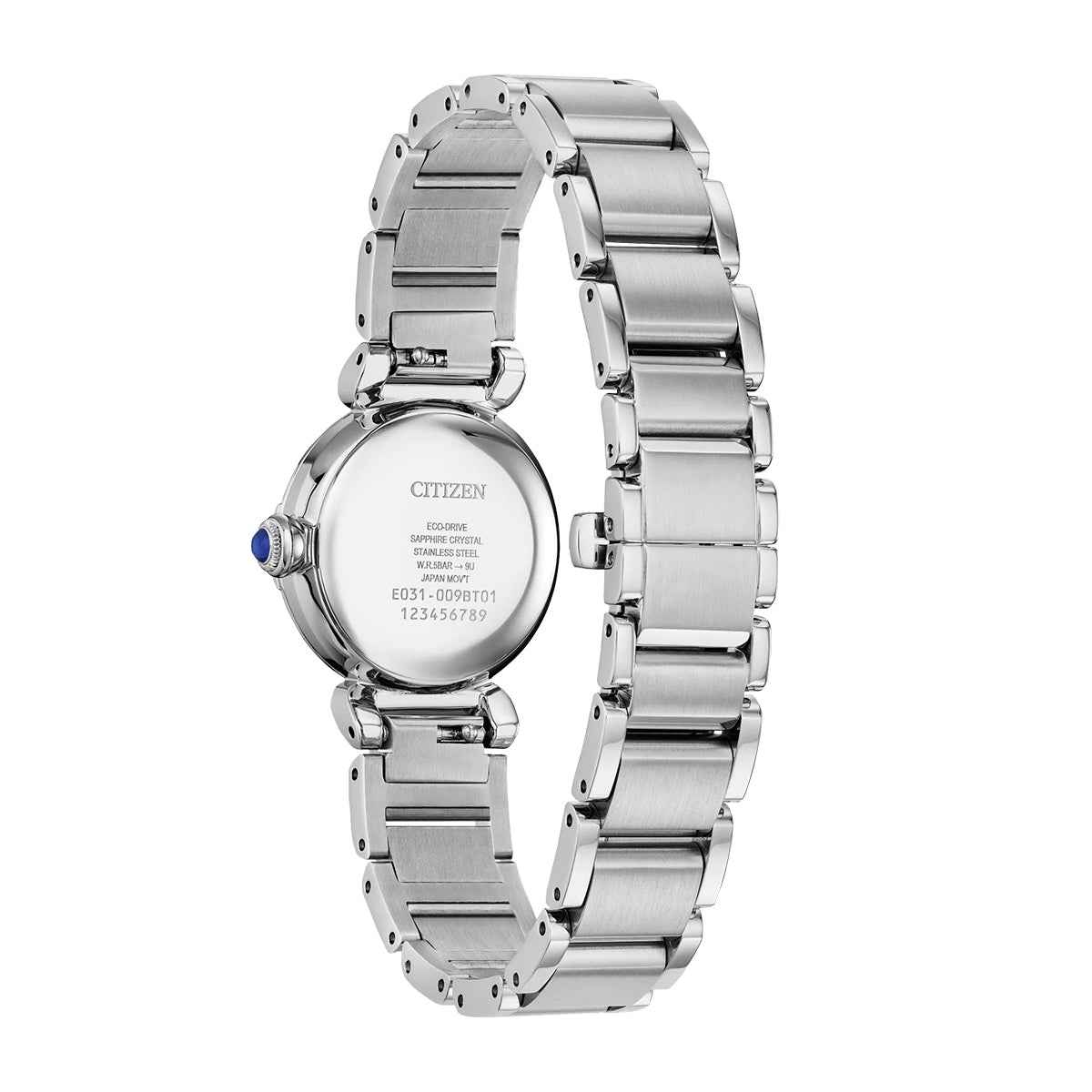 Citizen Ladies' L Mae Eco-Drive Stainless Steel Watch with Mother of Pearl Dial front view