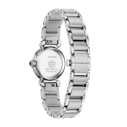 Citizen Ladies' L Mae Eco-Drive Stainless Steel Watch with Mother of Pearl Dial front view