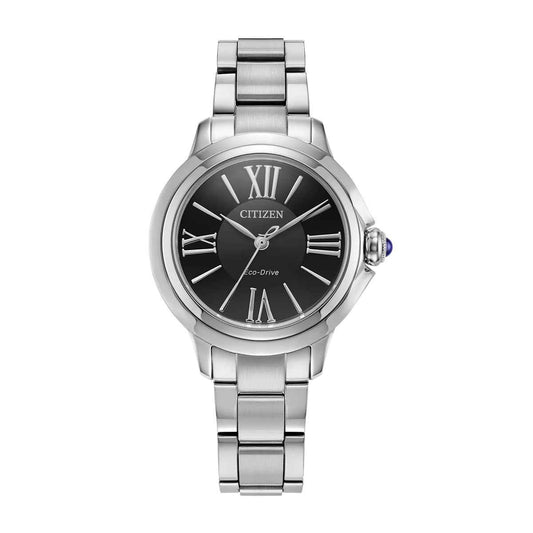 Citizen Ladies' L Ceci Eco-Drive Stainless Steel Watch with Black Dial