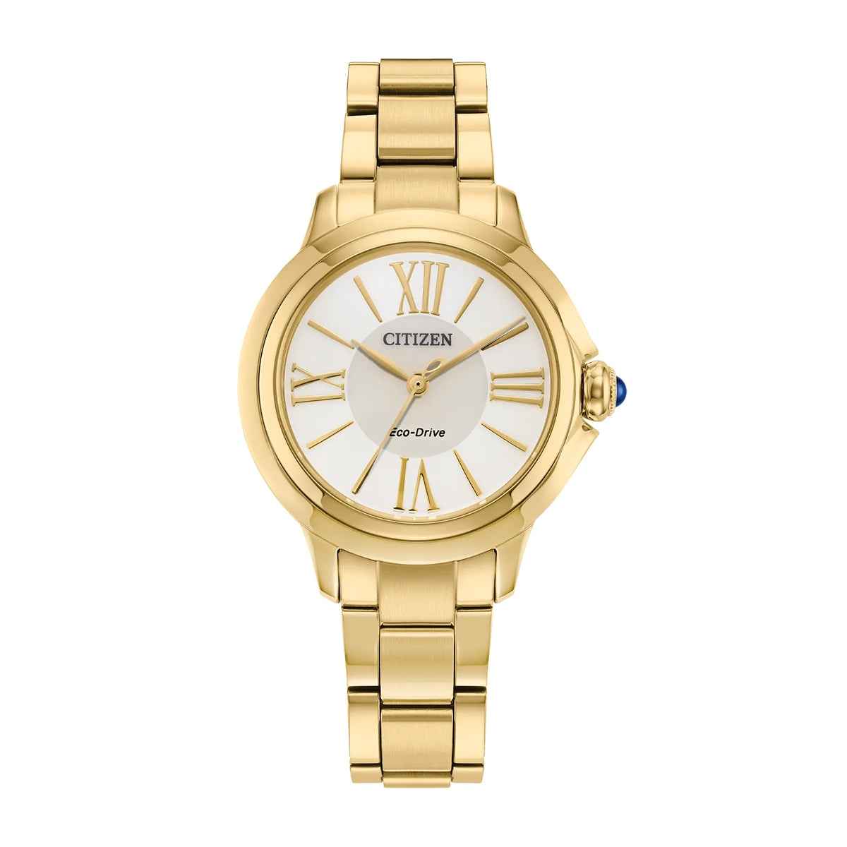 Citizen Ladies' L Ceci Eco-Drive Gold-Tone Stainless Steel Watch with White Dial