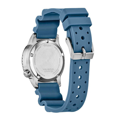 Citizen Men's Promaster Dive Eco-Drive Stainless Steel Watch with Blue Dial & Polyurethane Strap front view