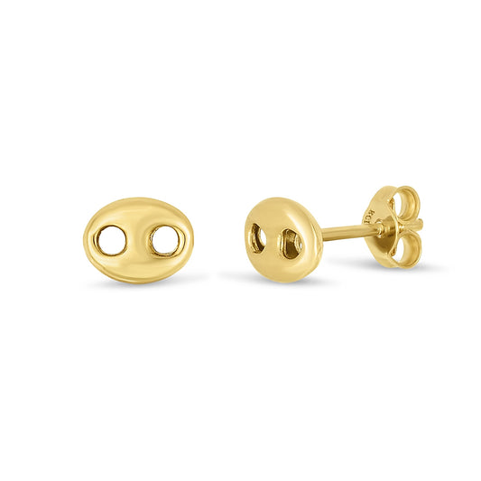 Mariner Link Earrings in 14K Yellow Gold