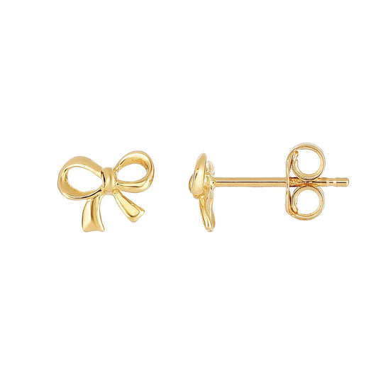 Bow Earrings in 14K Yellow Gold
