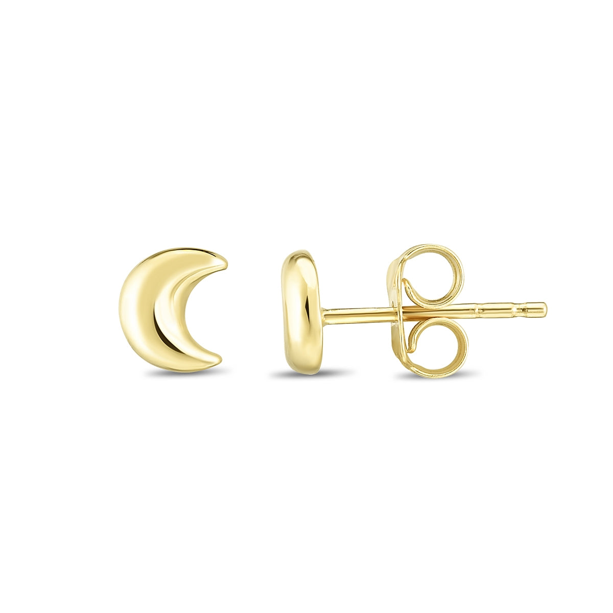 Half Moon Earrings in 14K Yellow Gold