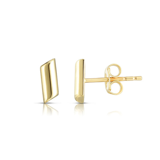 Slanted Bar Earrings in 14K Yellow Gold