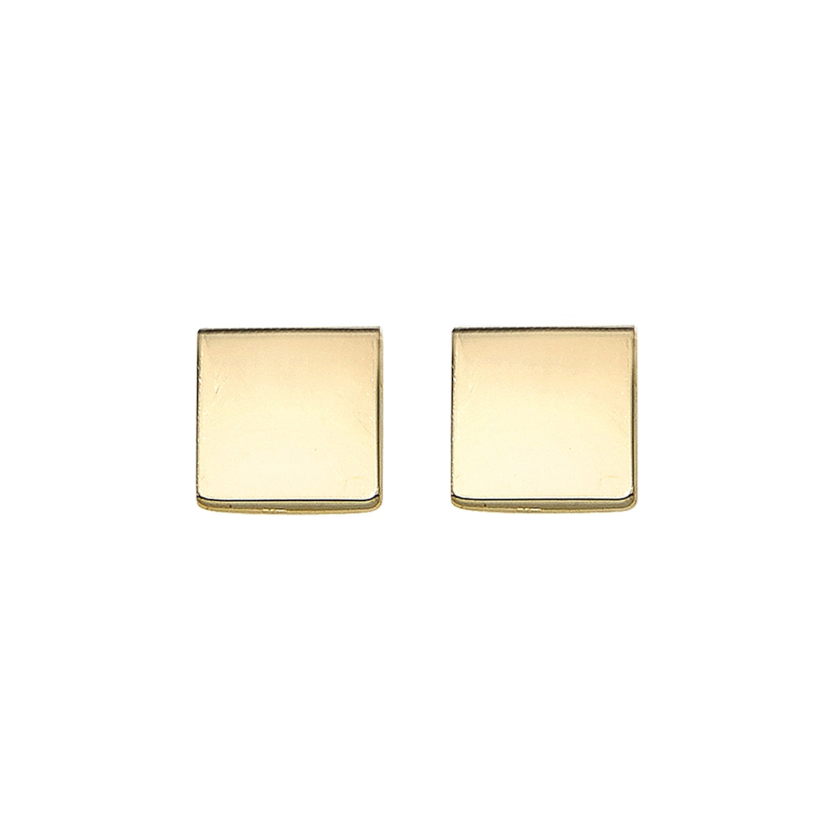 Square Earrings in 14K Yellow Gold