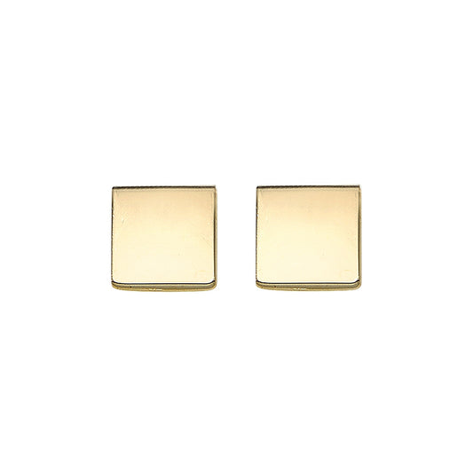 Square Earrings in 14K Yellow Gold