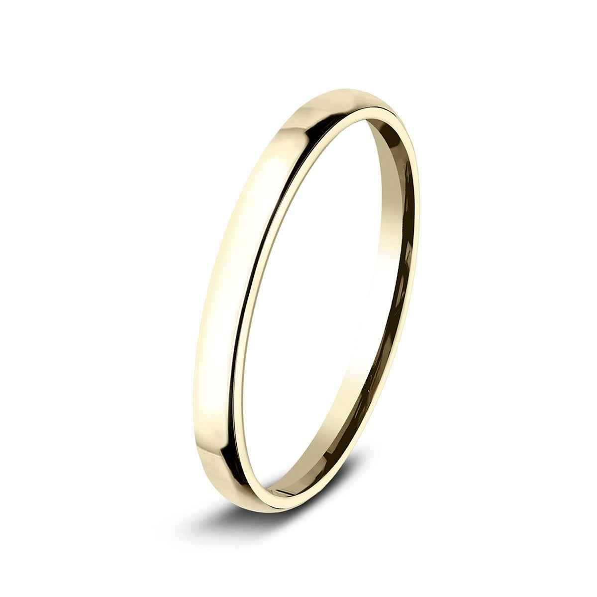 Benchmark Ladies' 2.5mm Euro Comfort Fit Polished Wedding Ring in 14K Yellow Gold