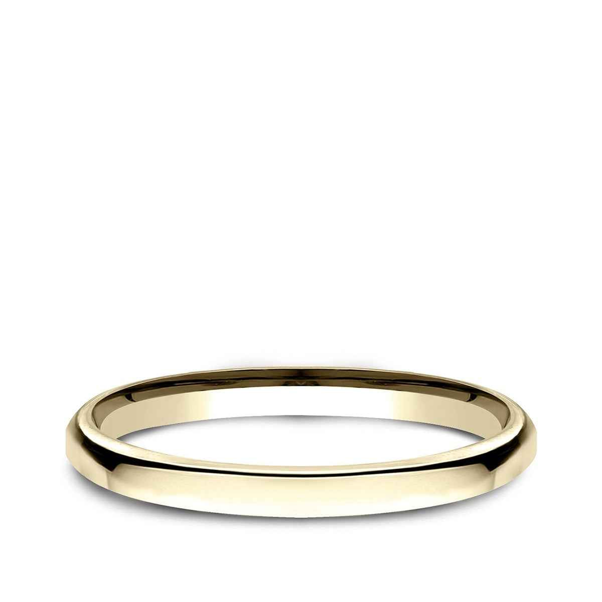 Benchmark Ladies' 2.5mm Euro Comfort Fit Polished Wedding Ring in 14K Yellow Gold