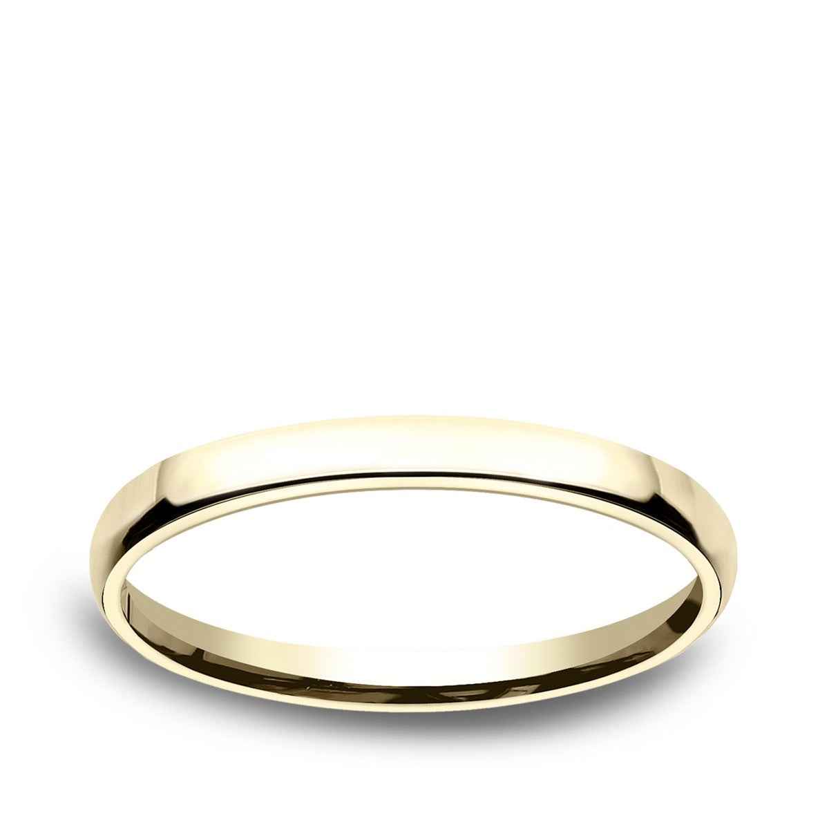 Benchmark Ladies' 2.5mm Euro Comfort Fit Polished Wedding Ring in 14K Yellow Gold