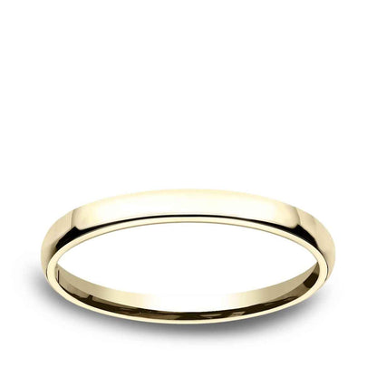Benchmark Ladies' 2.5mm Euro Comfort Fit Polished Wedding Ring in 14K Yellow Gold