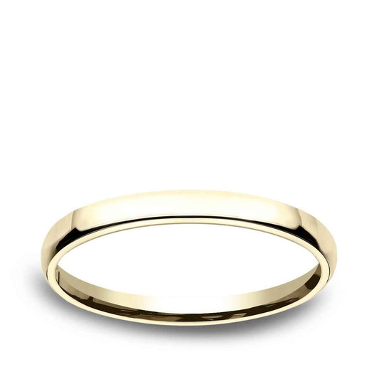 Benchmark Ladies' 2.5mm Euro Comfort Fit Polished Wedding Ring in 14K Yellow Gold