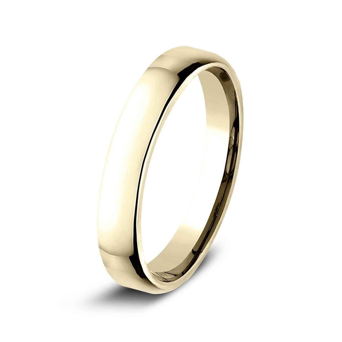 Benchmark Men's 3.5mm Euro Comfort Fit Polished Wedding Ring in 10K Yellow Gold