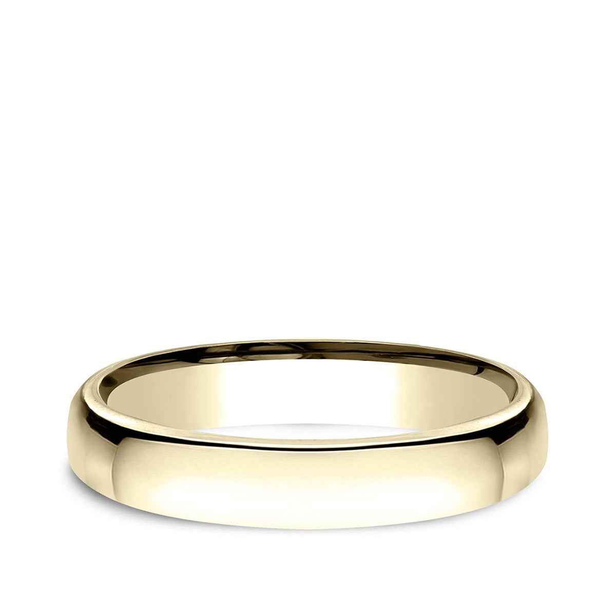 Benchmark Men's 3.5mm Euro Comfort Fit Polished Wedding Ring in 10K Yellow Gold