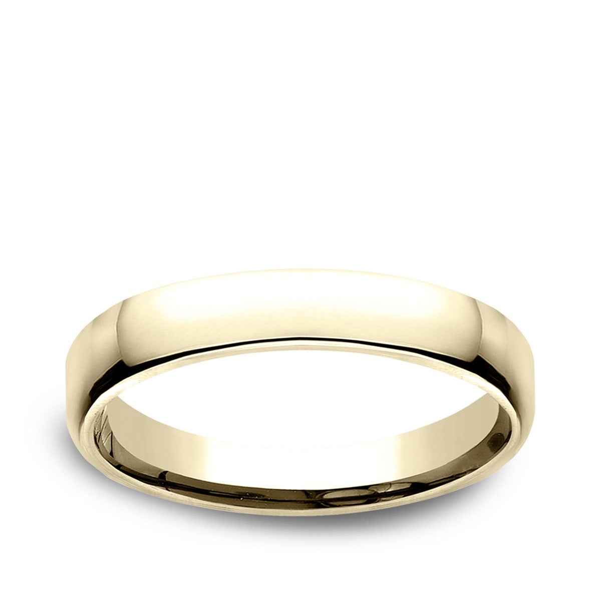 Benchmark Men's 3.5mm Euro Comfort Fit Polished Wedding Ring in 10K Yellow Gold