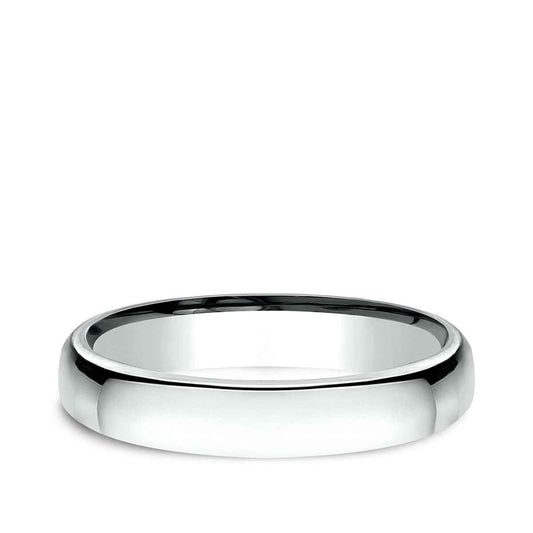 Benchmark Men's 3.5mm Euro Comfort Fit Polished Wedding Ring in 14K White Gold